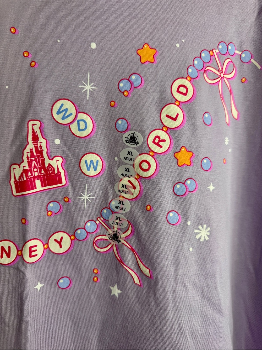NWT Disney World Friendship Bracelet Lavender T-Shirt XL. - Picture 6 of 9